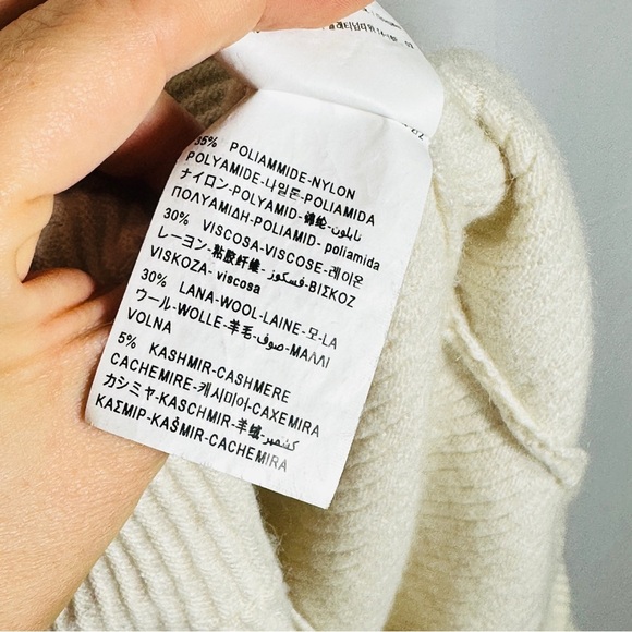 Sisley Fine Cashmere Blend Sweater Scandinavian Knit S - Picture 7 of 11